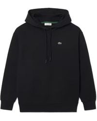 Lacoste - Oversized Fleece Hoodie - Lyst