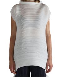 Pleats Please Issey Miyake - Pleats Please Issey Miyake Pleated High-Neck Top - Lyst