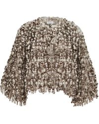 Brunello Cucinelli - Dazzling Twist Embroidery Cardigan - Lyst