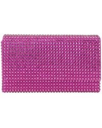 AMINA MUADDI - Crystal Decorated Satin Handbag - Lyst