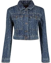 DIESEL - De-Atel- Cropped Denim Jacket - Lyst