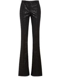 Versace - Logo Jacquard Flared Pants - Lyst