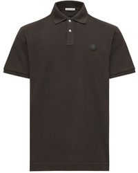 Moncler - Logo Patch Cotton Piquet Polo Shirt - Lyst