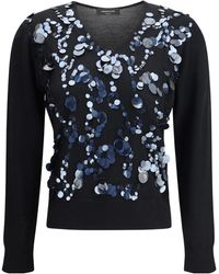 Fabiana Filippi - Sequin-Embellished V-Neck Sweater - Lyst