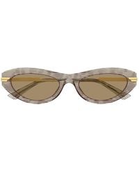 Bottega Veneta - Eyewear Panthos Frame Sunglasses - Lyst