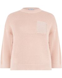 Peserico - Textured Pocket Knitted Sweater - Lyst