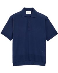 Ami Paris - Ami Asymmetric Knit Polo Top - Lyst