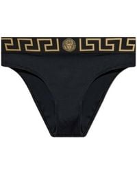 Versace - Logo-Waistband Bikini Bottoms - Lyst