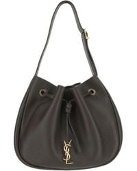 Saint Laurent - Paris Vii Logo Plaque Shoulder Bag - Lyst