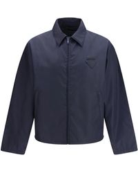Prada - Triangle-Patch Zipped Jacket - Lyst