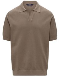 K-Way - Short-Sleeved Knit Polo Shirt - Lyst
