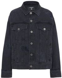 Balmain - Distressed Denim Jacket - Lyst