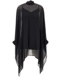 P.A.R.O.S.H. - Semi-Sheer Draped-Sleeved Tunic - Lyst