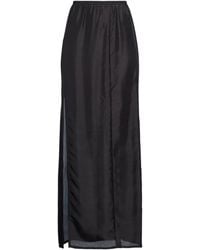 MM6 by Maison Margiela - Solid Satin Midi Skirt - Lyst