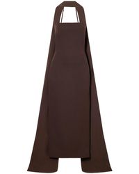 Solace London - Scarf-Detailed Crepe Midi Dress - Lyst