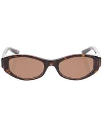 Balenciaga - Logo Oval Frame Sunglasses - Lyst
