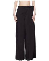 Pushbutton - Side-Folded Wide-Leg Casual Pants - Lyst
