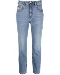 DIESEL - High Waist Straight-Leg Jeans - Lyst