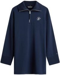 Tommy Hilfiger - Zip-Up Logo-Detail Mini Dress - Lyst