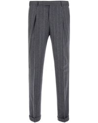 Pt Pantaloni - Pinstripe-Pattern Pleated Trousers - Lyst