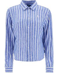 Polo Ralph Lauren - Wide Cropped Gingham Shirt - Lyst