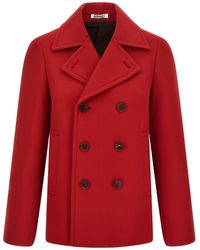 AURALEE - Double-Breasted Wool Casual Jacket - Lyst