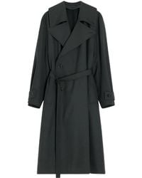 Lemaire - Double-Breasted Belted Trench Coat - Lyst