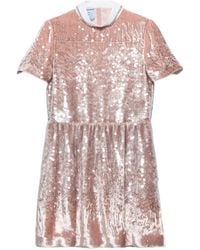 Prada - Sequined Velvet Mini-Dress - Lyst