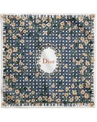 Dior - Iviera Cannage Garden 90 Square Scarf - Lyst