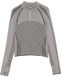CASABLANCA - Monogram Half-Zip Performance Top - Lyst