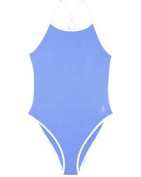 Sporty & Rich - Logo One-Piece Swimsuit - Lyst