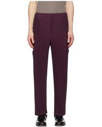 Homme Plissé Issey Miyake - Homme Plissé Issey Miyake Quarry Pleated Trousers - Lyst