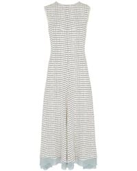 Fendi - Grid Motif V-Back Sleeveless Dress - Lyst