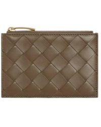 Bottega Veneta - Intrecciato Zipped Card Case - Lyst