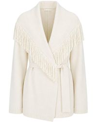 FEDERICA TOSI - Fringed Belted Cardigan - Lyst