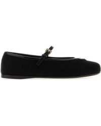 Prada - Buckled Mary Jane Ballet Flats - Lyst