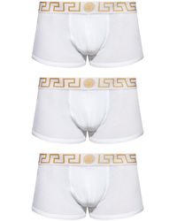 Versace - Greca-Border Three-Pack Boxer Briefs - Lyst