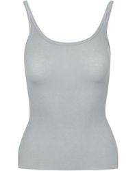 MSGM - Ribbed Logo Tank Top - Lyst