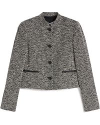 Max Mara - Bouclé Jersey Cropped Jacket - Lyst