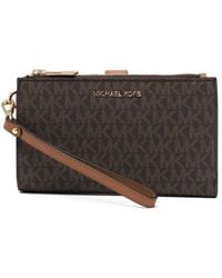 Michael Kors - Michael Adele Logo Plaque Clutch Bag - Lyst
