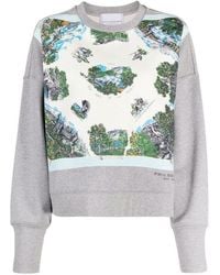 Philosophy Di Lorenzo Serafini - Illustration-Print Cotton Sweatshirt - Lyst