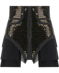 Rick Owens - Sequin-Embellished Denim Shorts - Lyst