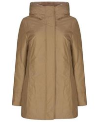 Woolrich - Logo-Patch Zip-Up Padded Coat - Lyst