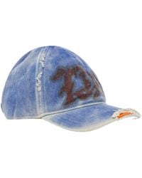 DIESEL - C-7D8 Distressed Baseball Cap - Lyst