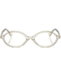 Miu Miu - Eyewear Oval-Frame Glasses - Lyst