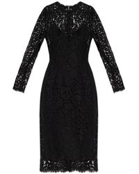 Dolce & Gabbana - Long-Sleeved Lace Dress - Lyst