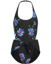 Alaïa - Alaïa Cut-Out Floral One-Piece Swimsuit - Lyst