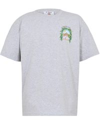 CASABLANCA - Graphic Cotton L'Arche Tennis Club T-Shirt - Lyst