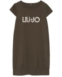 Liu Jo - Logo-Embellished Mini Dress - Lyst