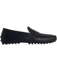 Tod's - Logo Embossed Penny Loafers - Lyst
